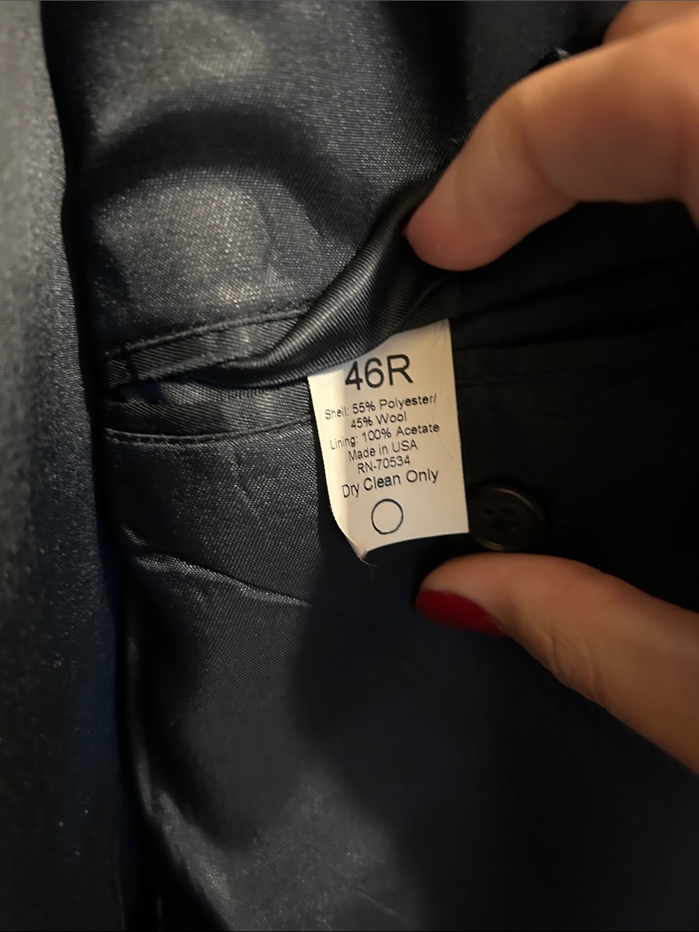 Orvis Navy Blue Sport Coat - Classic Single-Breasted Blazer - Picture 4 of 9